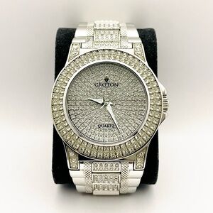 Men’s Croton Watch Anniversary Edition 44mm Crystal Hip-Hop - New Battery